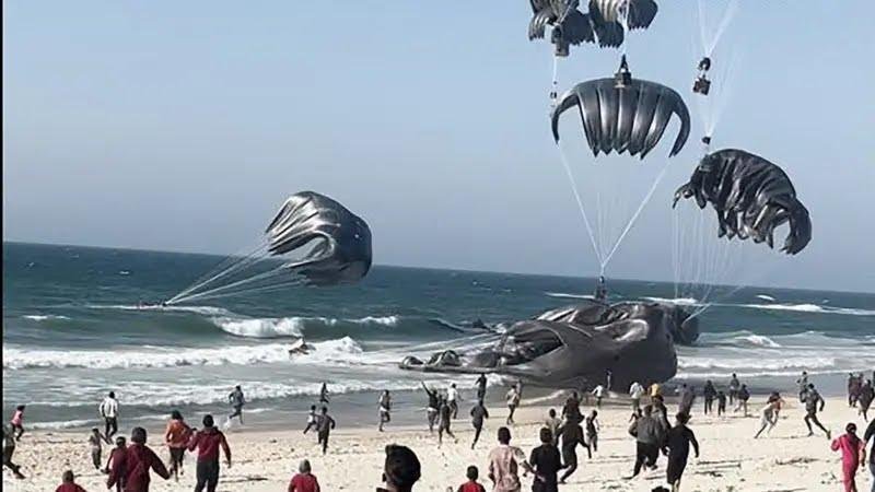 إسرائيل تسمح بإسقاط مساعدات جوية إلى غزة بدءًا من اليوم