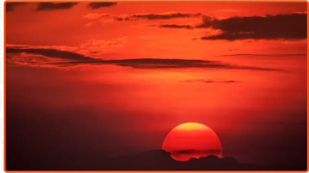 شنيا حكاية ظهور الشمس بلون أحمر داكن في السماء